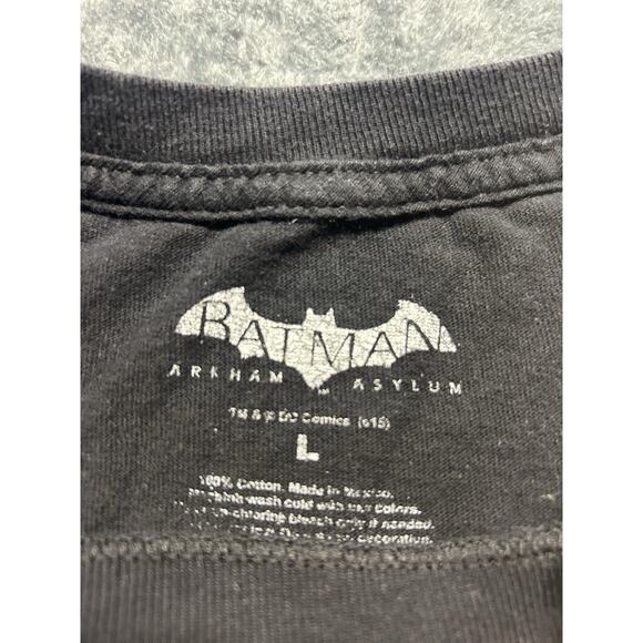 Batman Arkham Asylum Joker Shirt Mens Large Black Graphic DC Comics Movie Promo - Picture 4 of 6